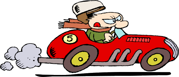 Cartoon race car
